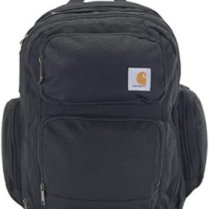 Carhartt Unisex Adult Force Pro Backpack with 17-Inch Laptop Sleeve and Portable Charger Compartment, Black, One Size