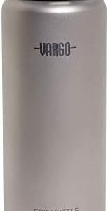 Vargo Titanium EDC Bottle | 1 Liter (34 oz.) Ultralight Titanium Water Bottle 100% Biocompatible for Fresh Tasting Water – Model T-462